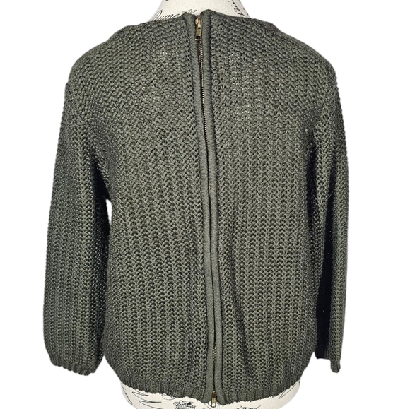 Andrea Jovine Olive Knit Sweater Size Medium - Picture 2 of 5